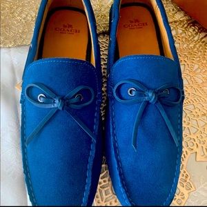 Coach Blue suede loafers